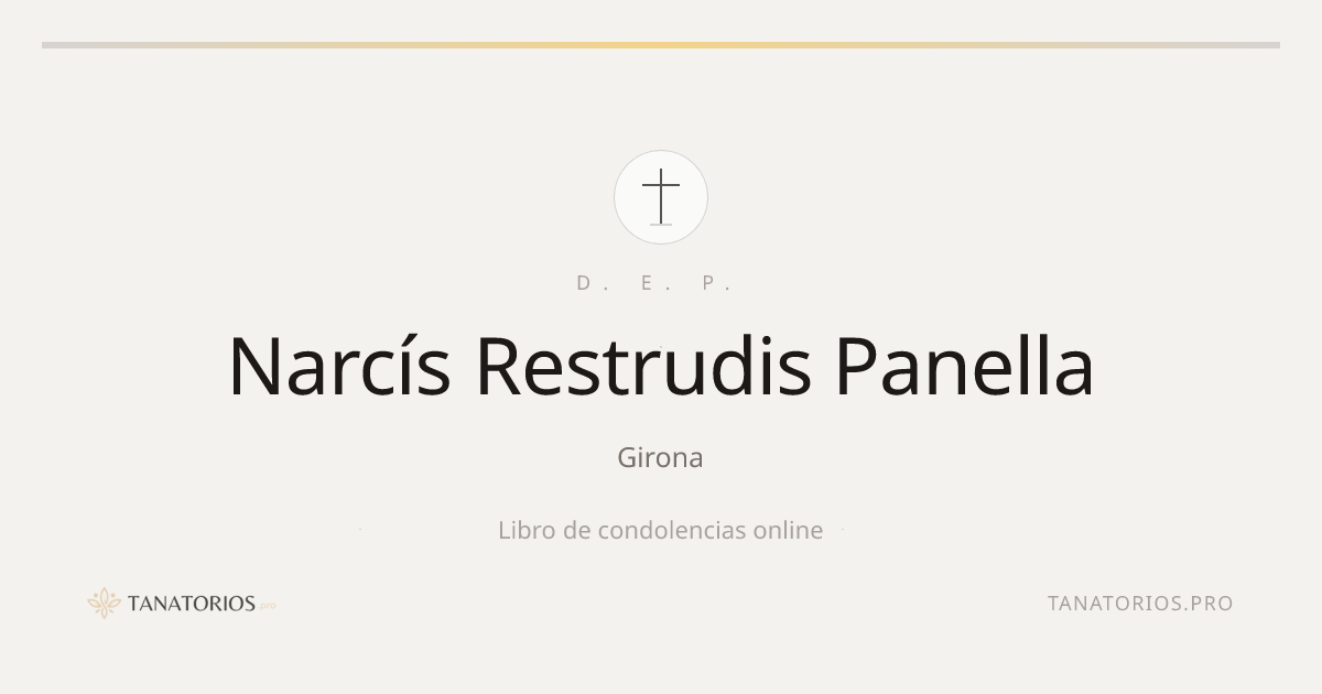 Memorial de Narcís Restrudis Panella