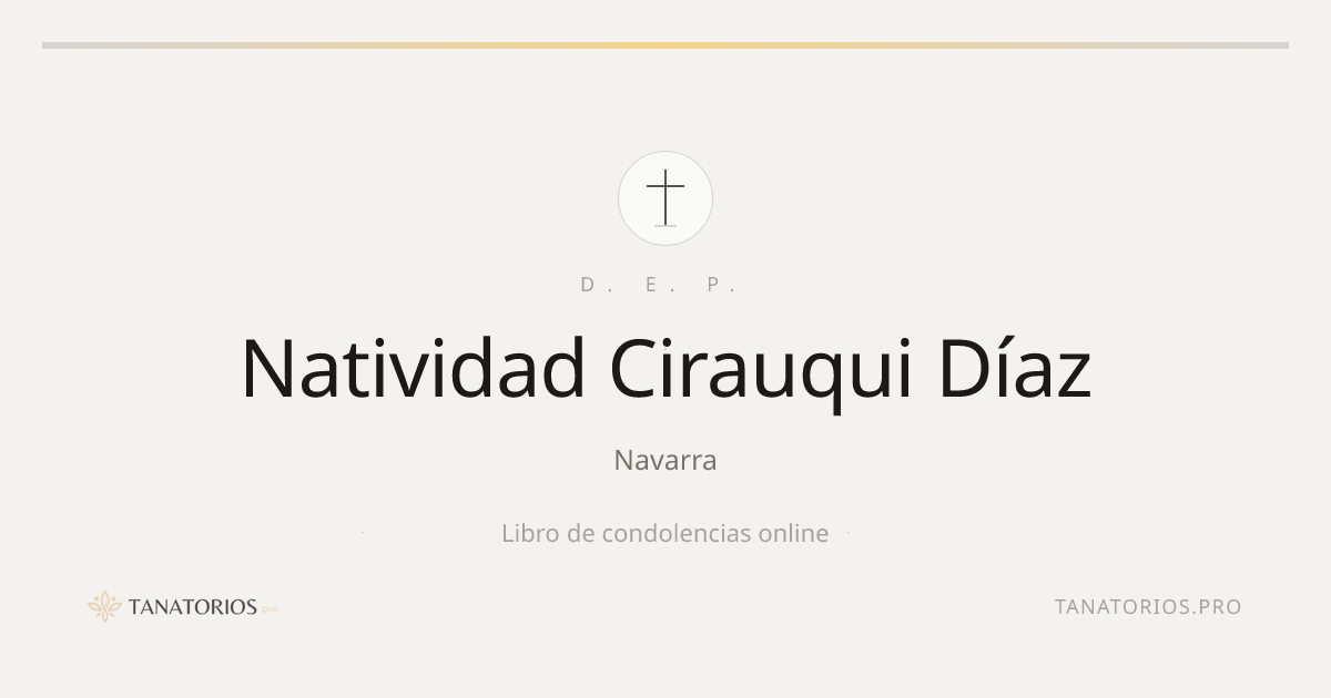 Memorial de Natividad Cirauqui Díaz