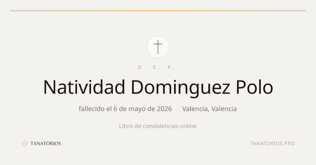 Memorial de Natividad Dominguez Polo