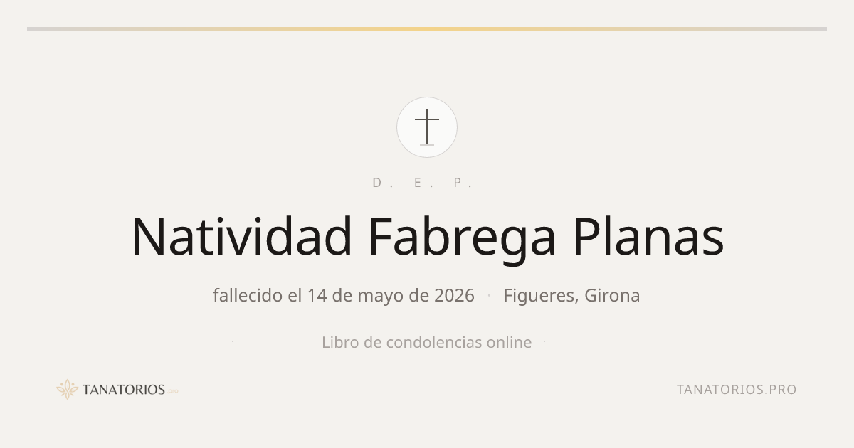 Memorial de Natividad Fabrega Planas