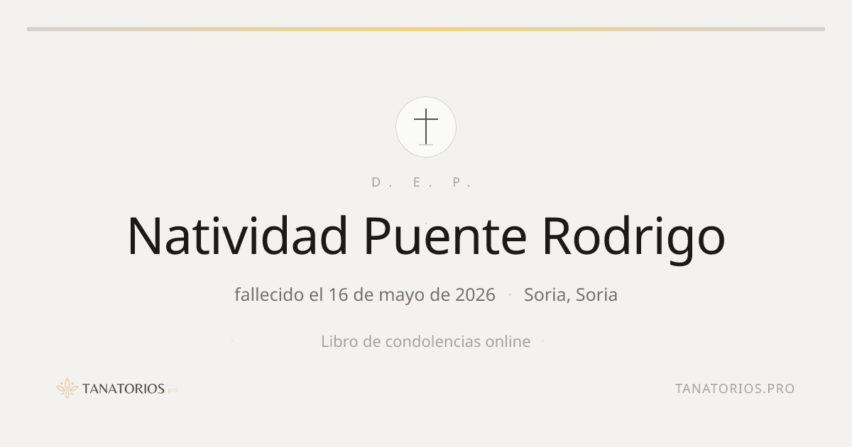 Memorial de Natividad Puente Rodrigo