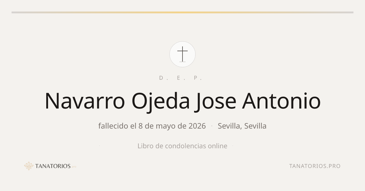 Memorial de Navarro Ojeda Jose Antonio