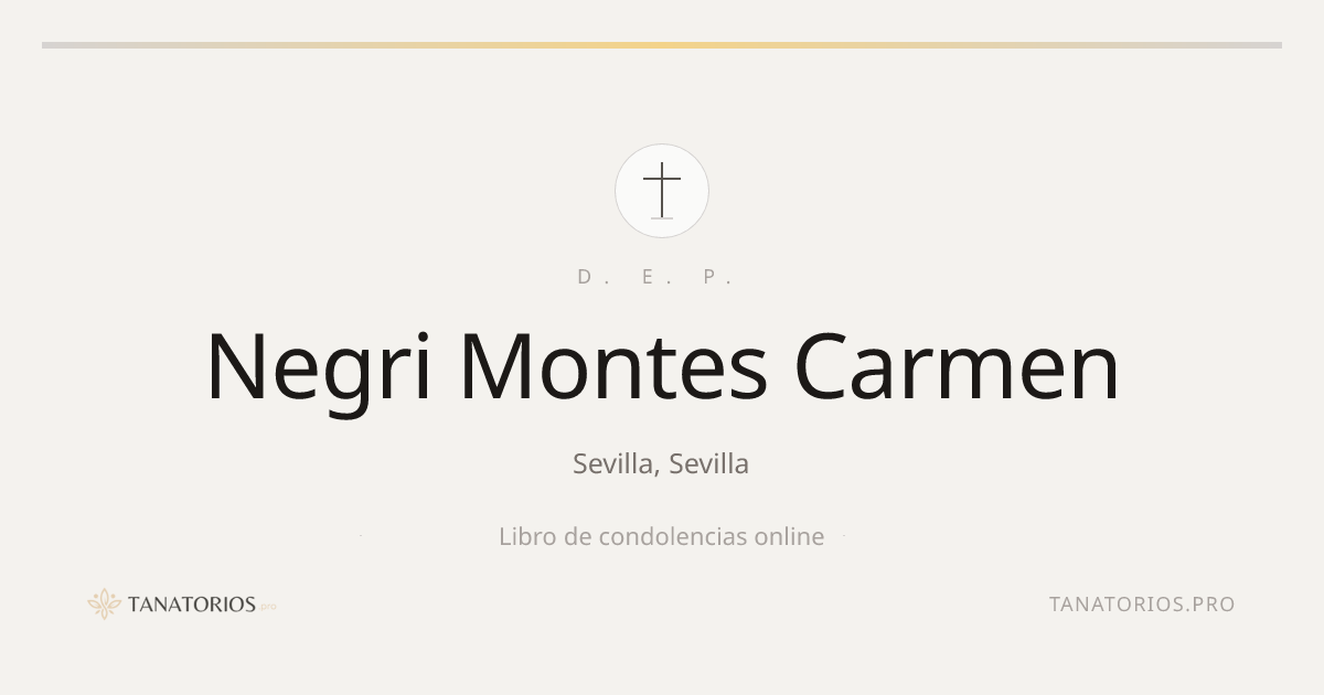 Memorial de Negri Montes Carmen