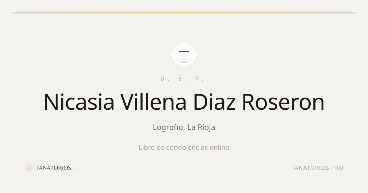 Memorial de Nicasia Villena Diaz Roseron