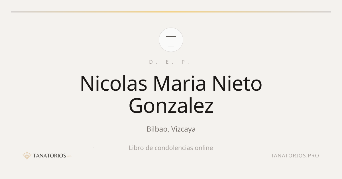 Memorial de Nicolas Maria Nieto Gonzalez