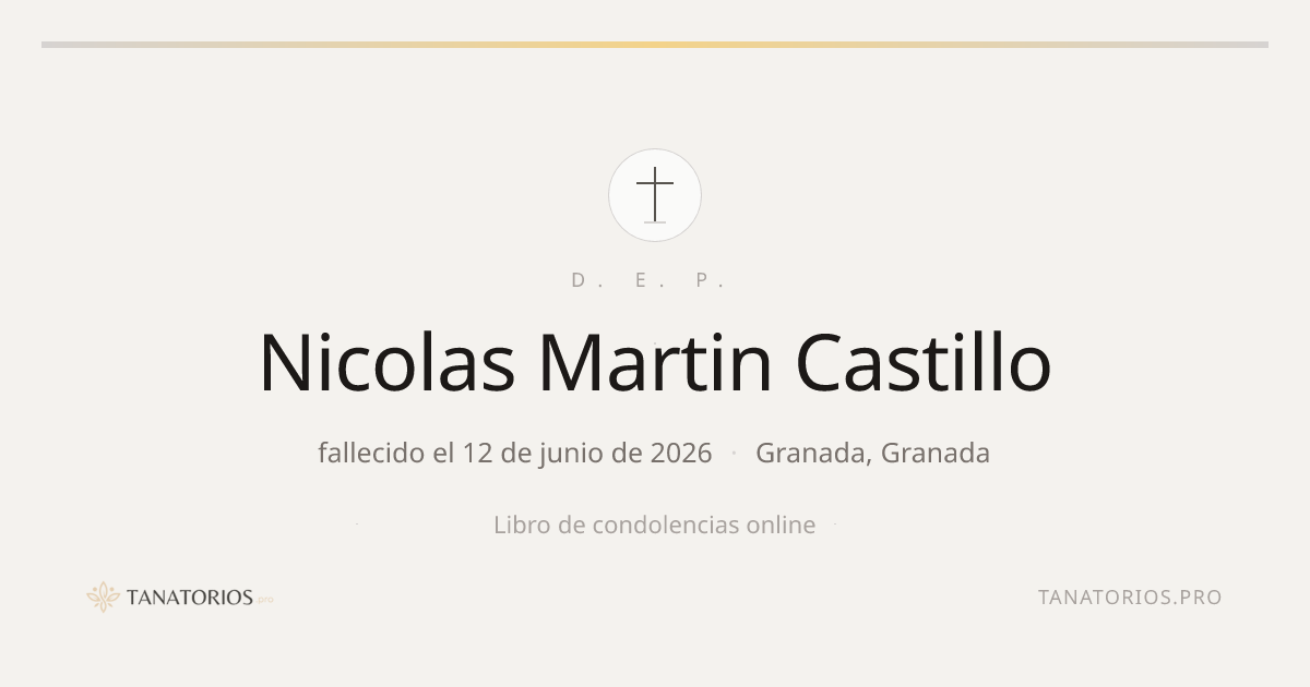 Memorial de Nicolas Martin Castillo