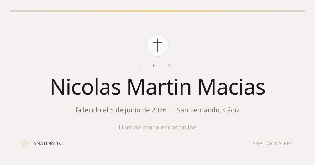 Memorial de Nicolas Martin Macias