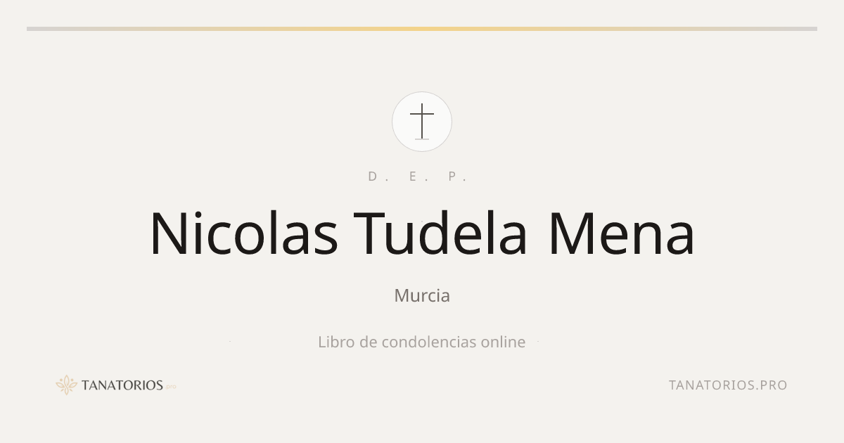 Memorial de Nicolas Tudela Mena