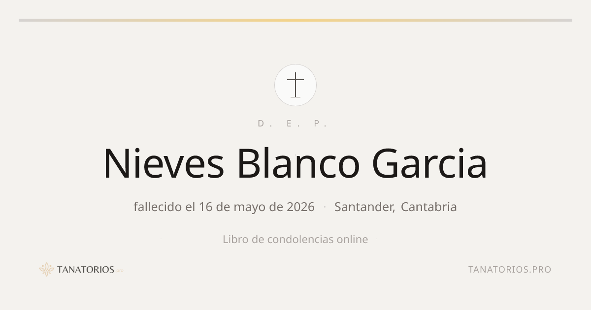 Memorial de Nieves Blanco Garcia