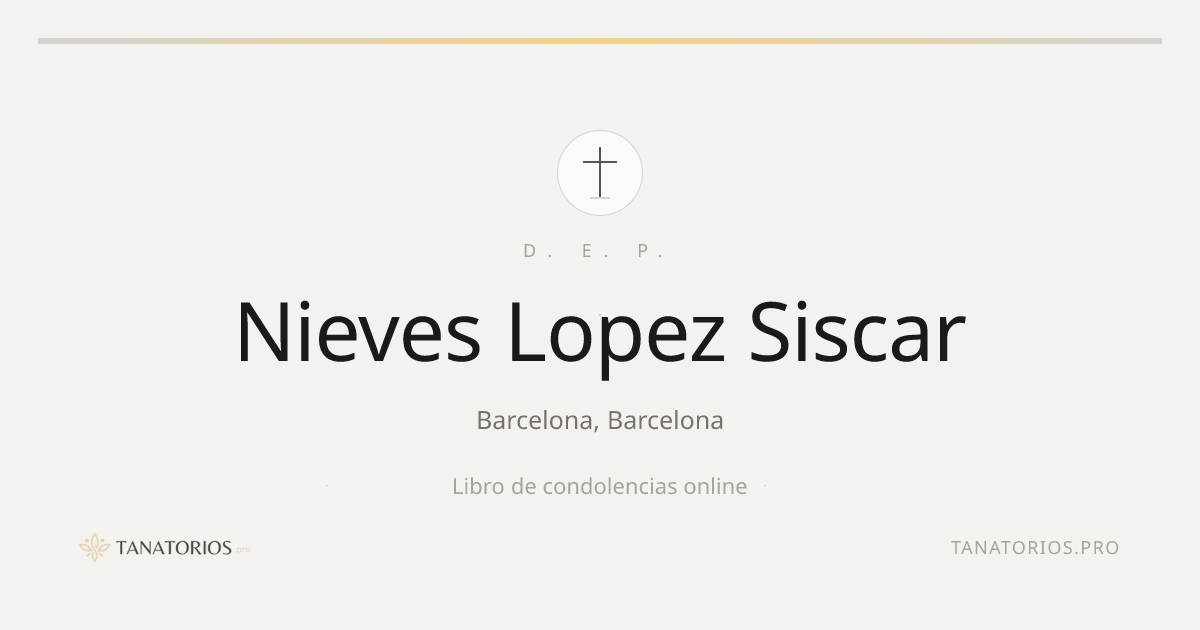 Memorial de Nieves Lopez Siscar