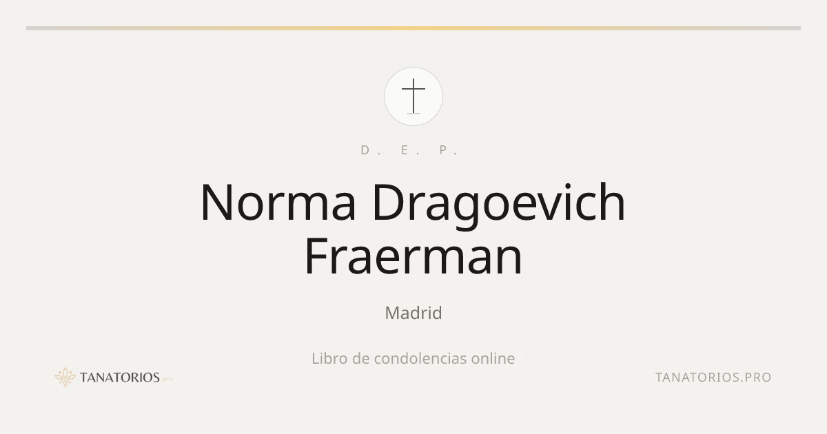 Memorial de Norma Dragoevich Fraerman