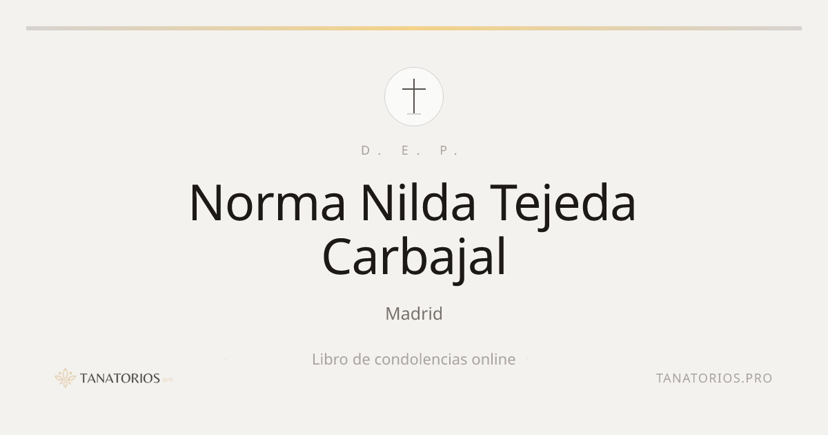 Memorial de Norma Nilda Tejeda Carbajal
