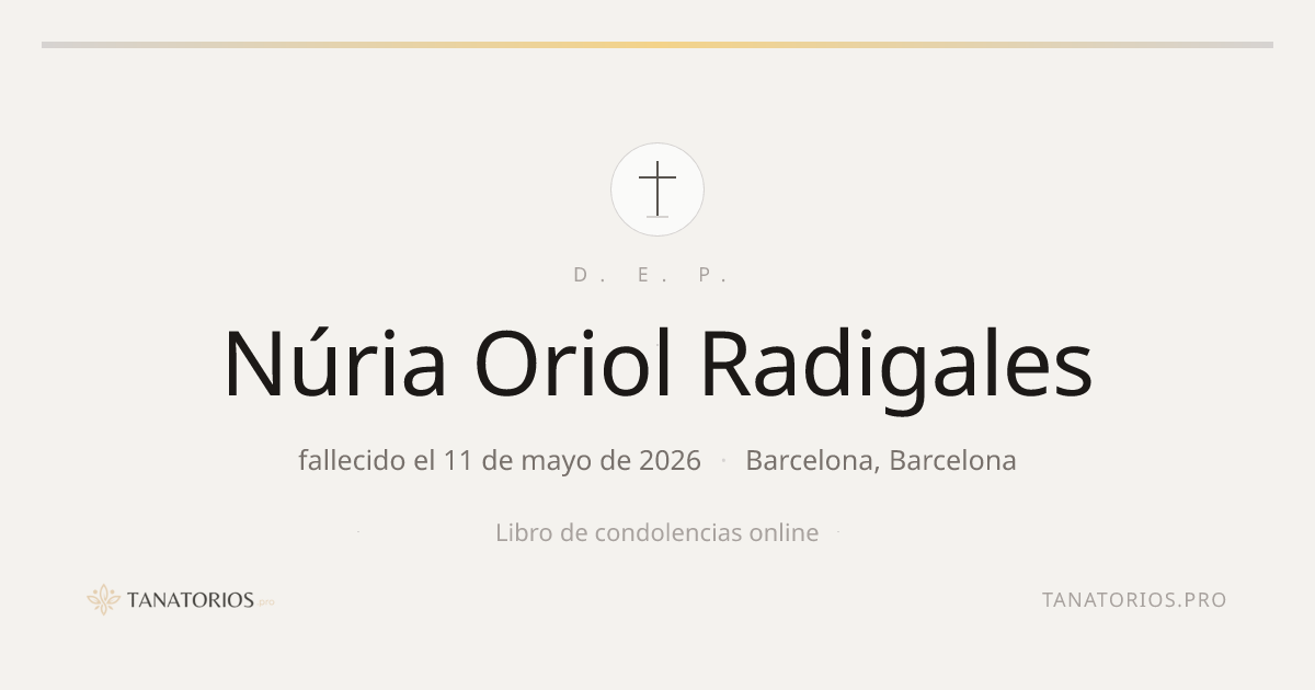 Memorial de Núria Oriol Radigales