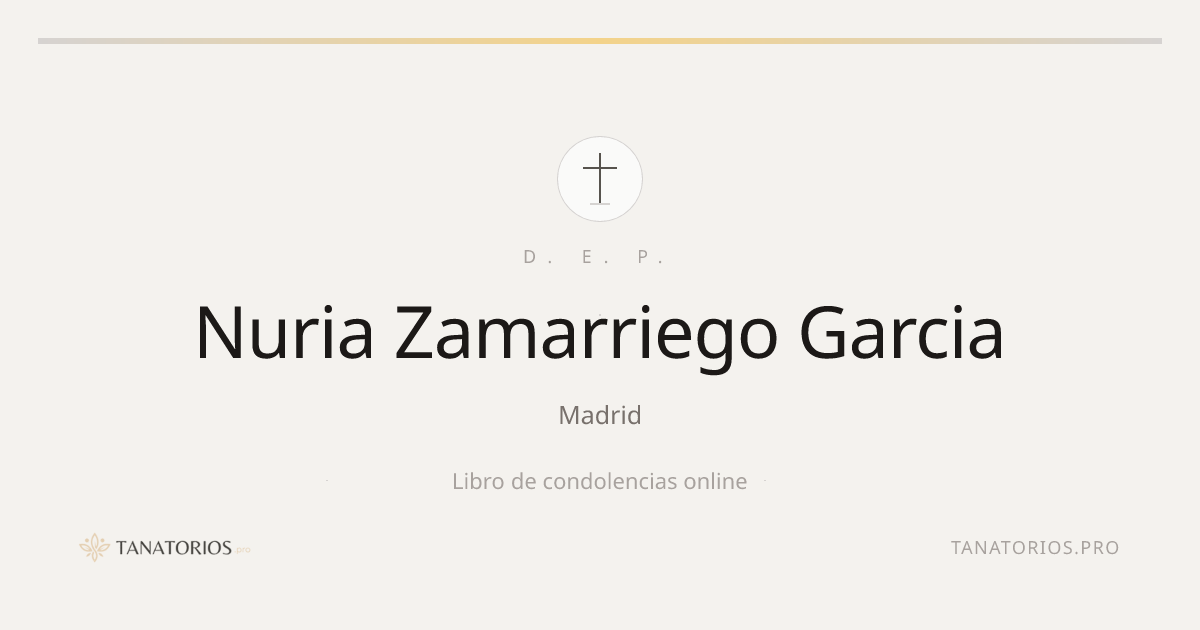 Memorial de Nuria Zamarriego Garcia