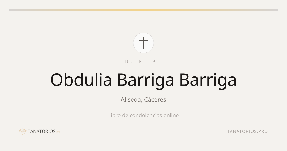 Memorial de Obdulia Barriga Barriga