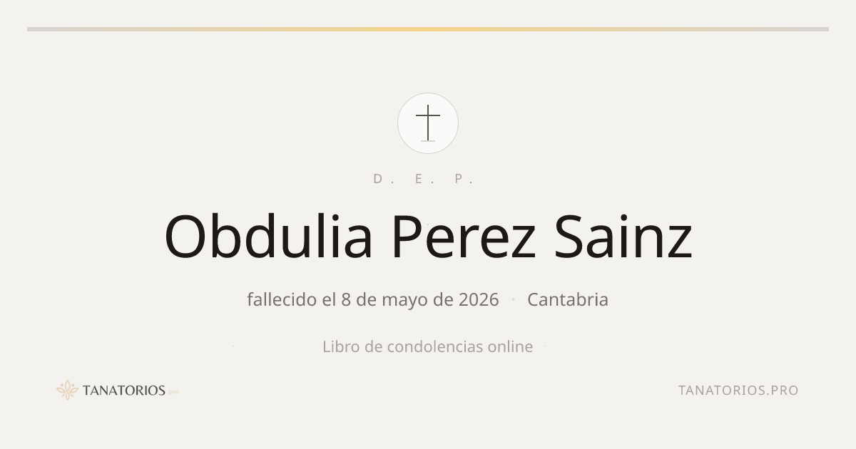 Memorial de Obdulia Perez Sainz