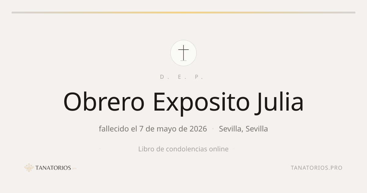 Memorial de Obrero Exposito Julia