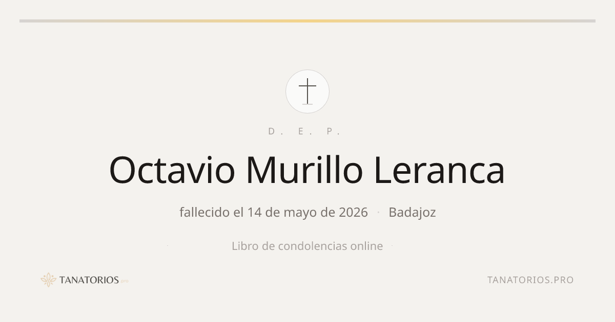 Memorial de Octavio Murillo Leranca