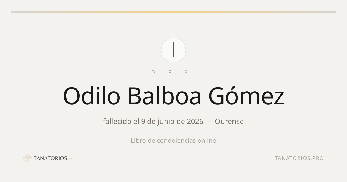 Memorial de Odilo Balboa Gómez