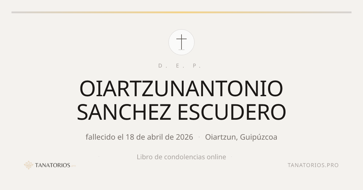 Memorial de OIARTZUNANTONIO SANCHEZ ESCUDERO