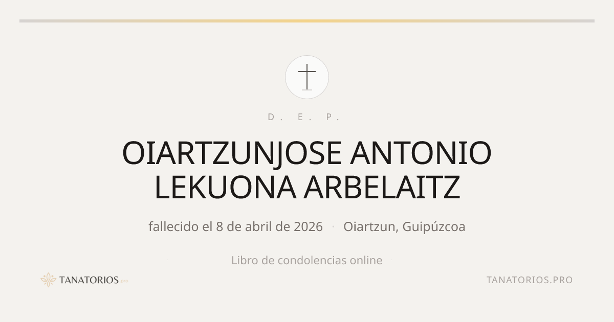 Memorial de OIARTZUNJOSE ANTONIO LEKUONA ARBELAITZ