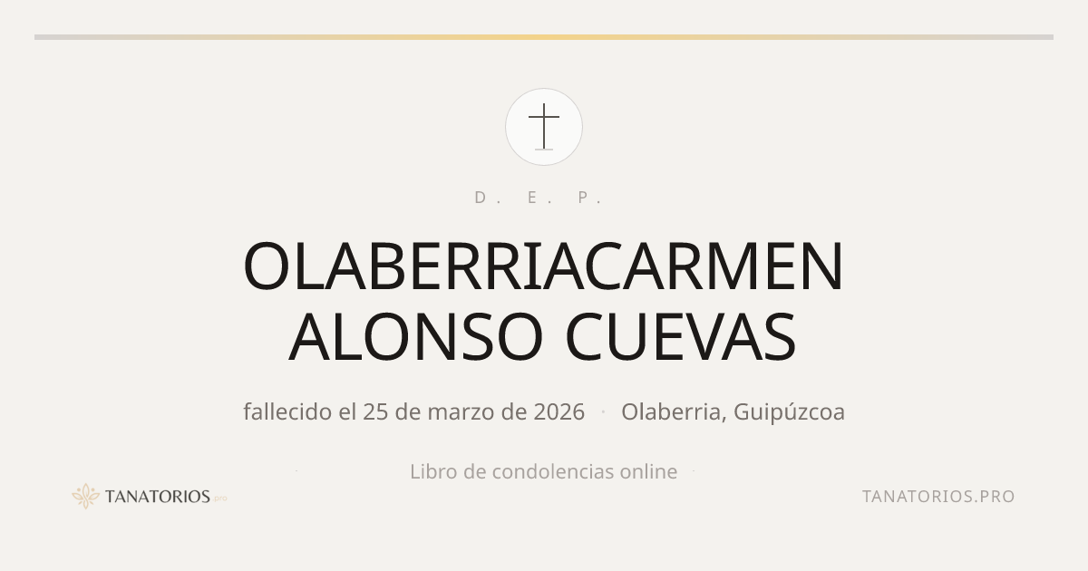 Memorial de OLABERRIACARMEN ALONSO CUEVAS