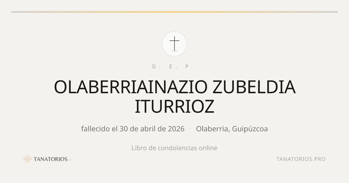 Memorial de OLABERRIAINAZIO ZUBELDIA ITURRIOZ