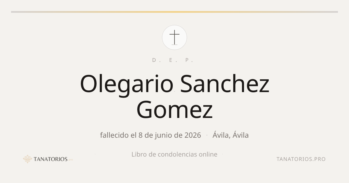 Memorial de Olegario Sanchez Gomez