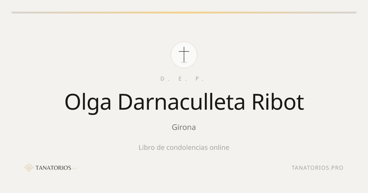 Memorial de Olga Darnaculleta Ribot