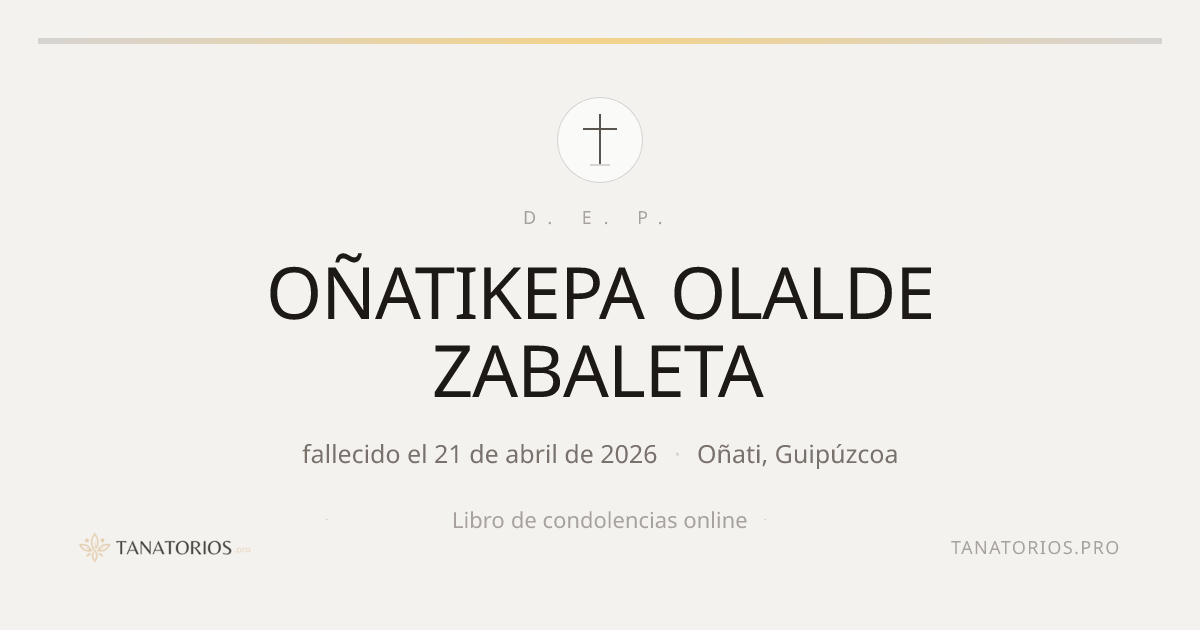 Memorial de OÑATIKEPA OLALDE ZABALETA