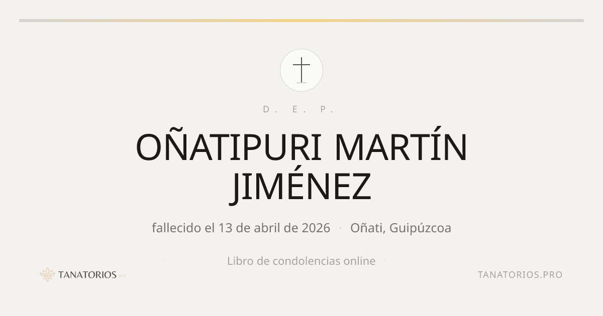 Memorial de OÑATIPURI MARTÍN JIMÉNEZ