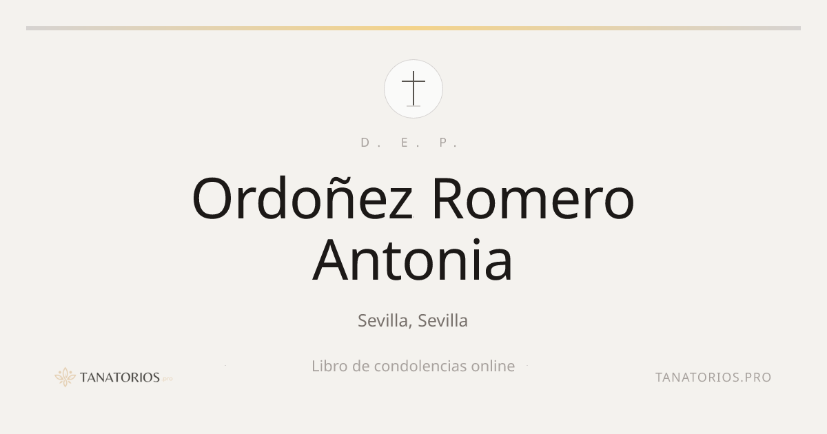 Memorial de Ordoñez Romero Antonia