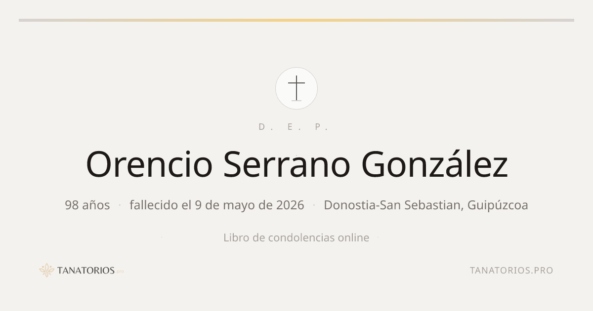 Memorial de Orencio Serrano González