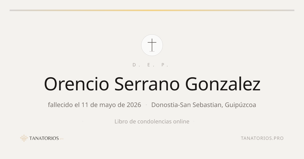 Memorial de Orencio Serrano Gonzalez