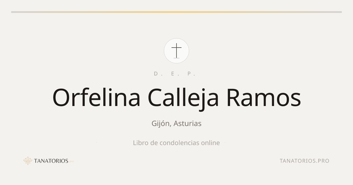 Memorial de Orfelina Calleja Ramos