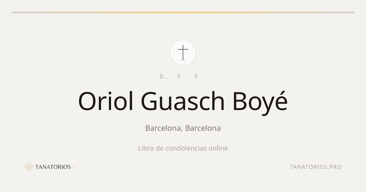 Memorial de Oriol Guasch Boyé