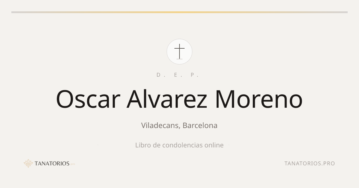 Memorial de Oscar Alvarez Moreno