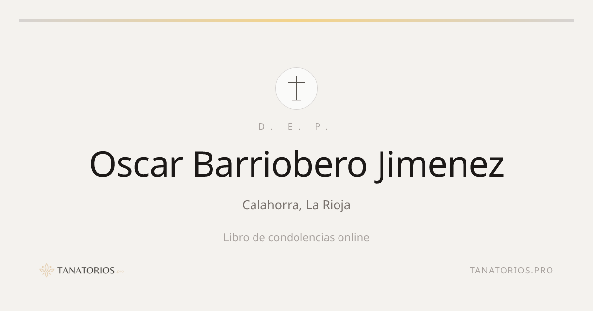 Memorial de Oscar Barriobero Jimenez
