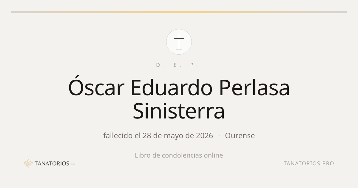 Memorial de Óscar Eduardo Perlasa Sinisterra