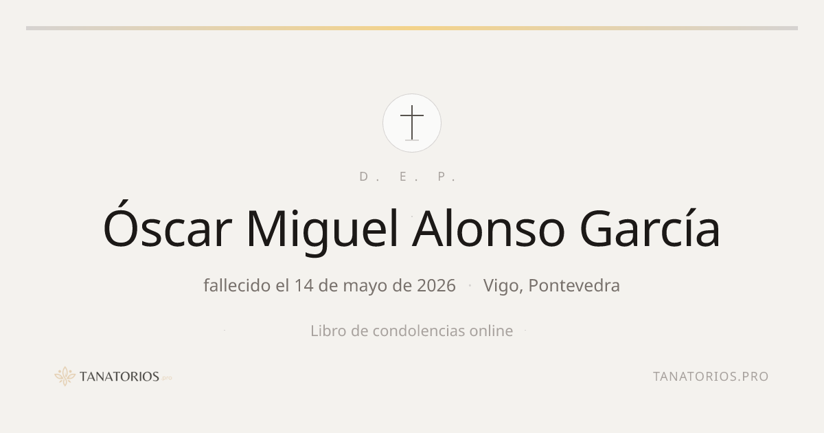 Memorial de Óscar Miguel Alonso García