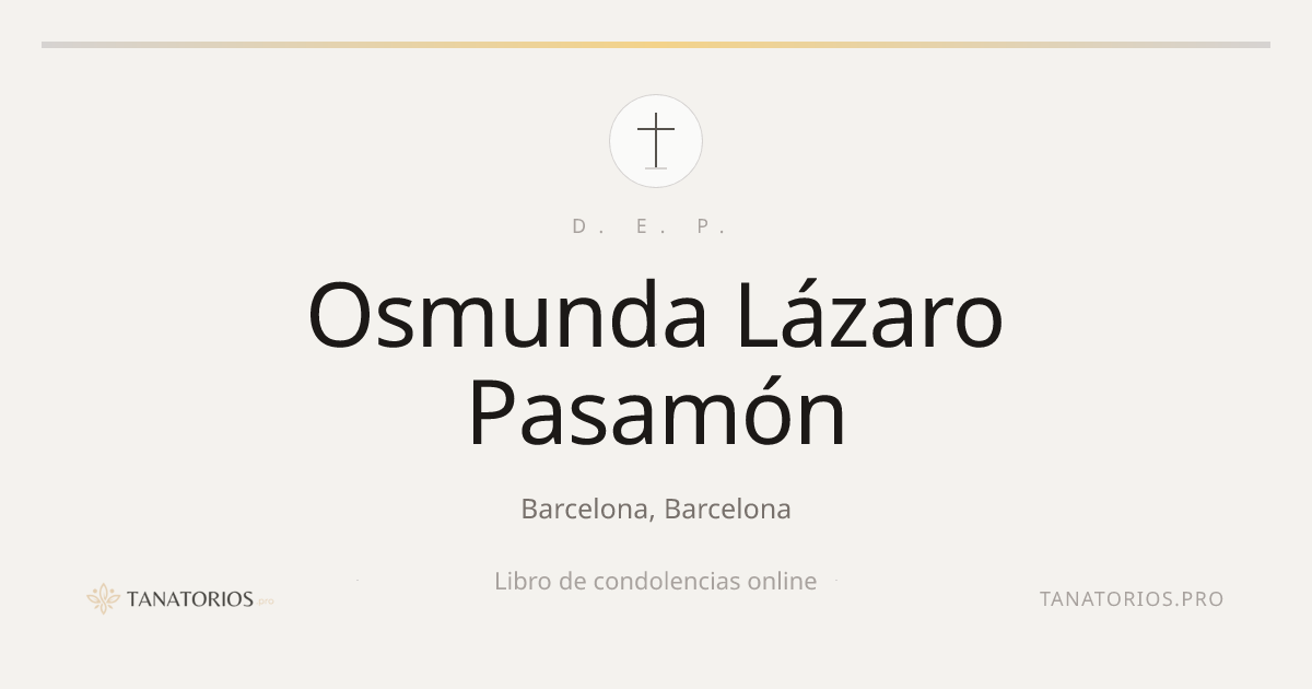 Memorial de Osmunda Lázaro Pasamón
