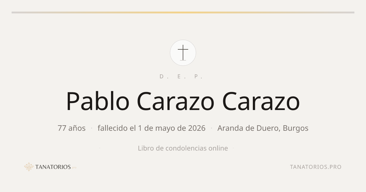 Memorial de Pablo Carazo Carazo