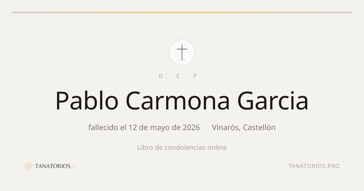 Memorial de Pablo Carmona Garcia