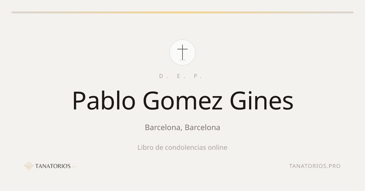 Memorial de Pablo Gomez Gines