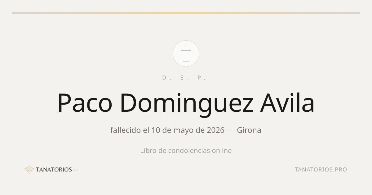 Memorial de Paco Dominguez Avila