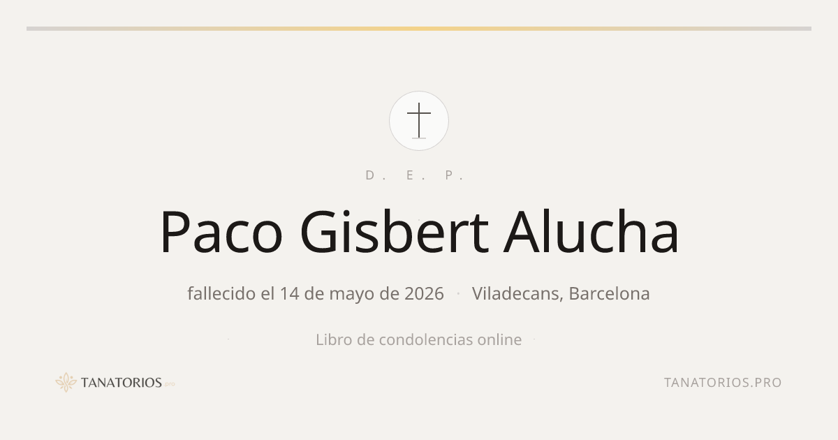 Memorial de Paco Gisbert Alucha