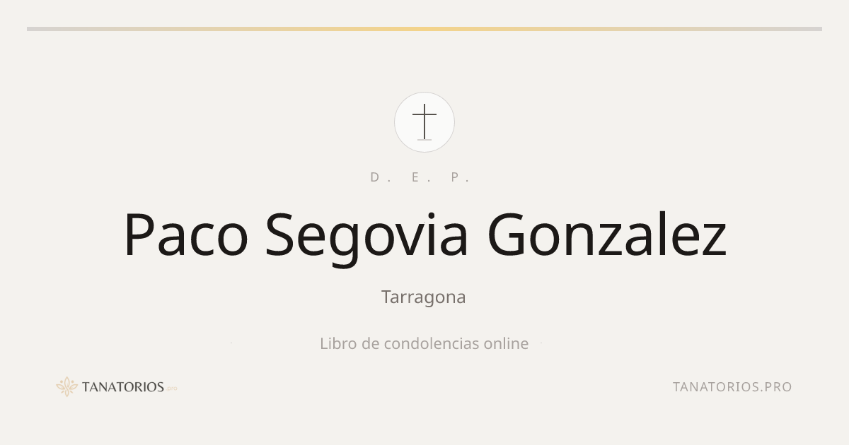 Memorial de Paco Segovia Gonzalez
