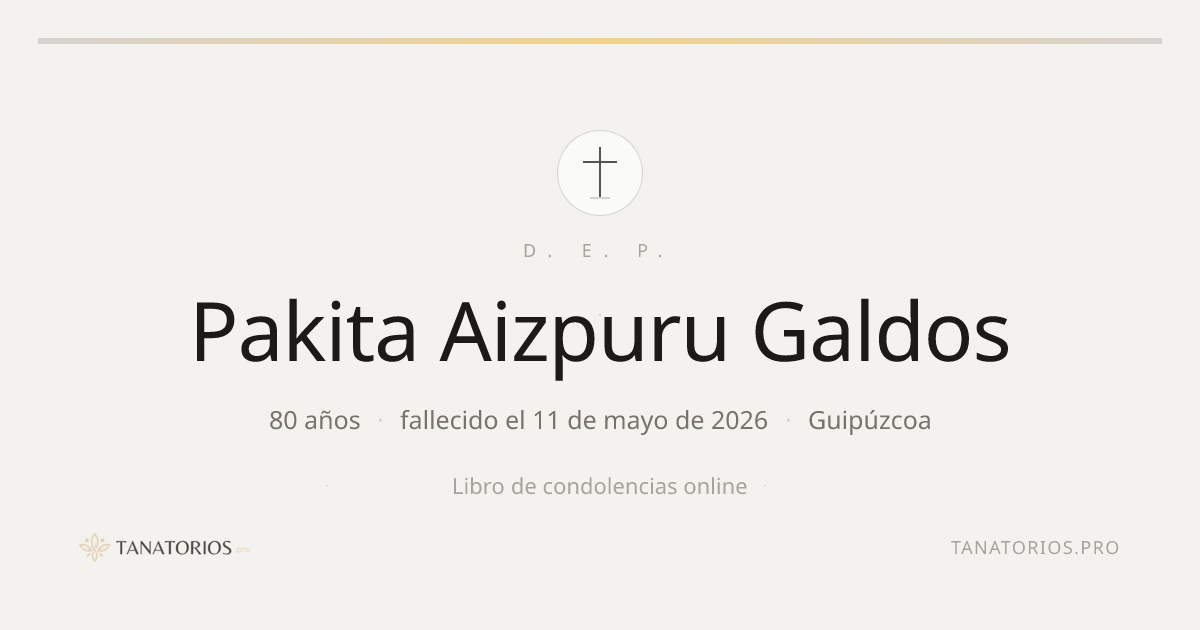 Memorial de Pakita Aizpuru Galdos