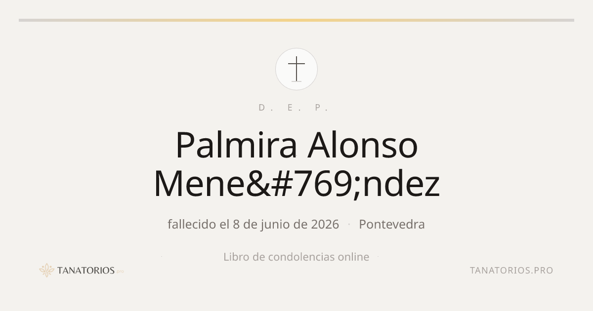 Memorial de Palmira Alonso Menéndez