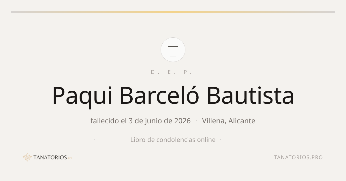 Memorial de Paqui Barceló Bautista